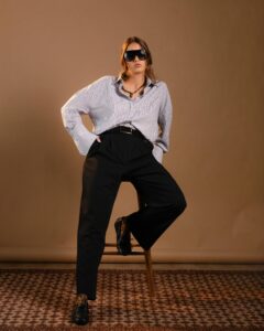 Black Wool Pants