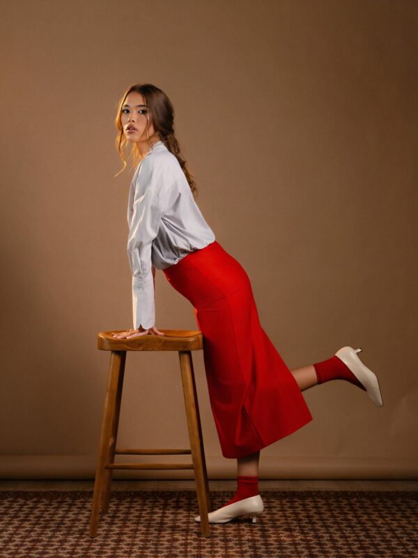 Red Long Skirt