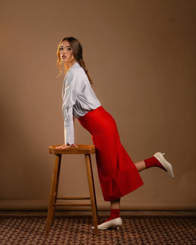 Red Long Skirt