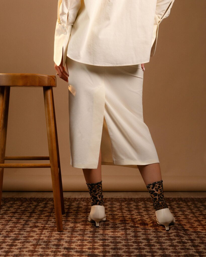 Vanilla Corduroy Skirt