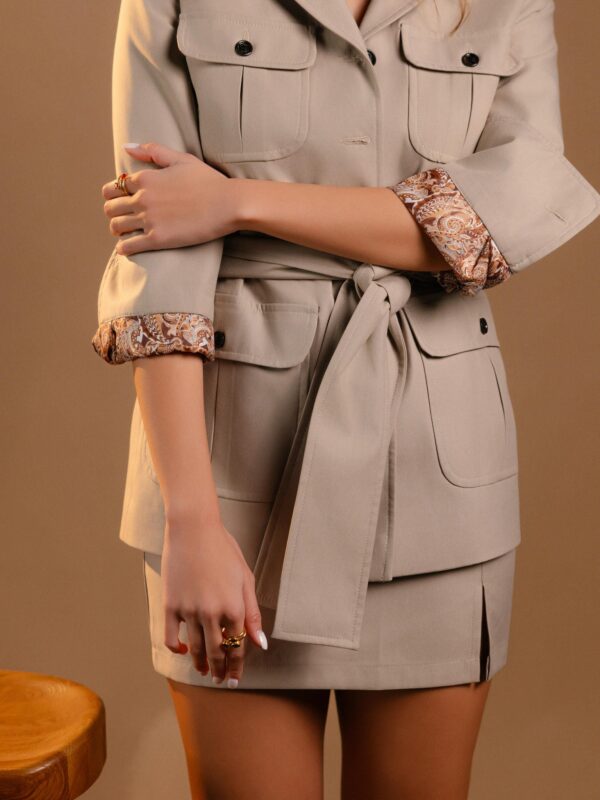 Light Beige Safari Blazer